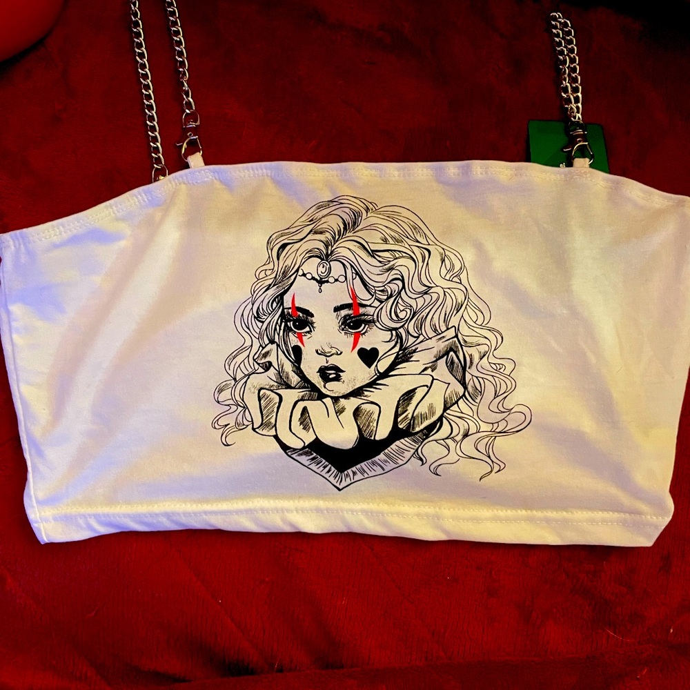 Chain bando/ Crop top SHEIN new w/ tag size Large